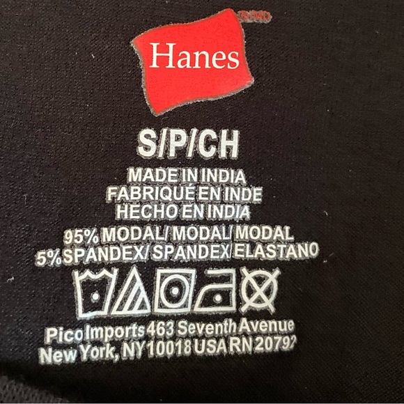 Men’s Hanes Soft Black Short Sleeve - Picture 3 of 4